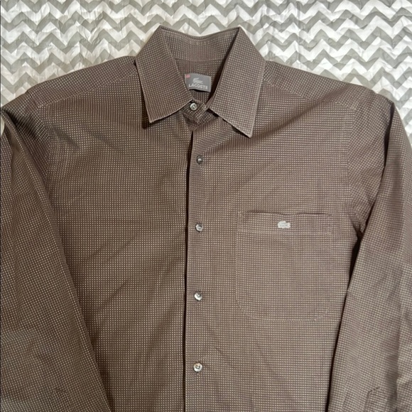 Lacoste Mens Brown Classic Button Down - Picture 4 of 9